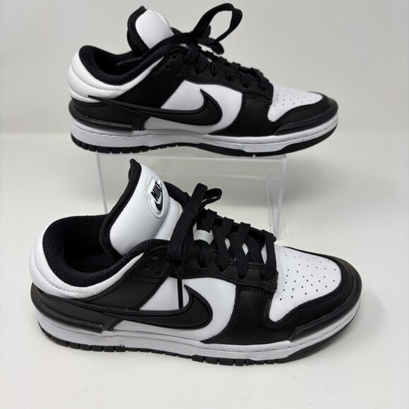 Nike Women’s Dunk Low Twist ‘Panda’ Black and White Size 7 Leather - Picture 1 of 9